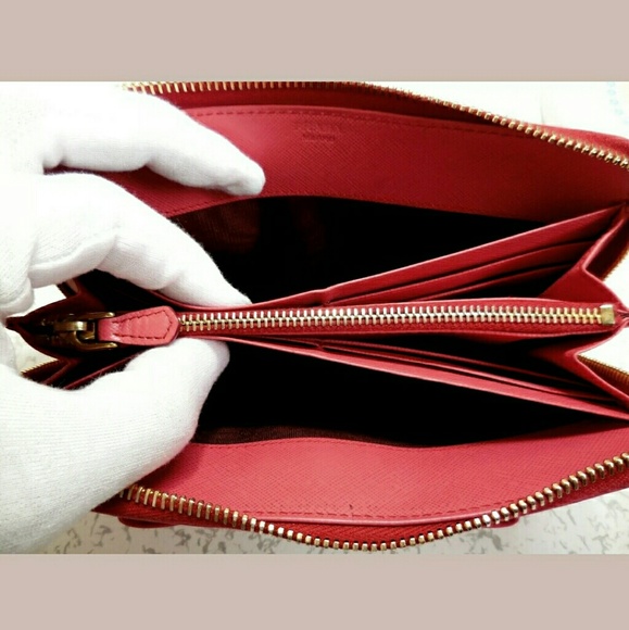 Prada large bow zippy wallet Authentic fragola - Picture 7 of 8